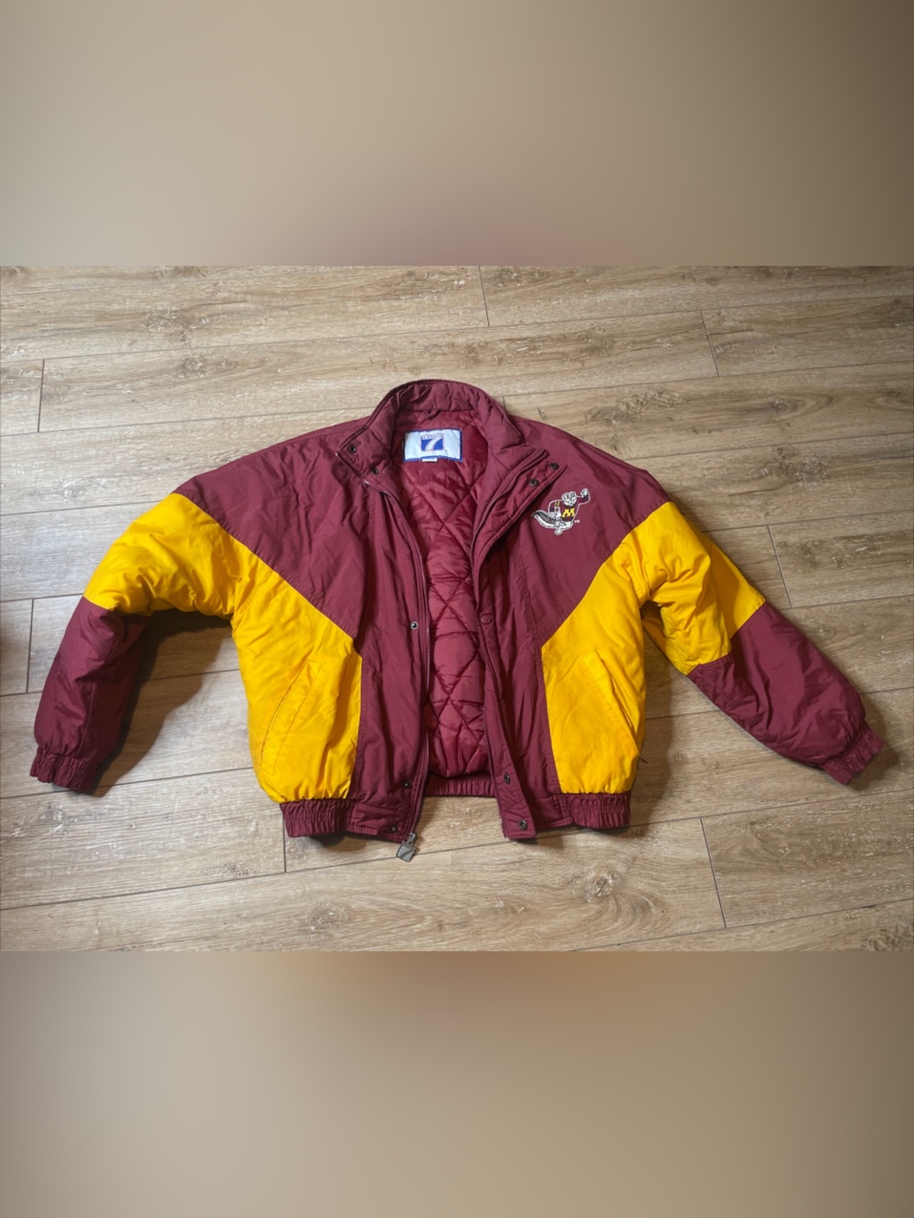 Minnesota Gophers Vtg Logo 7 Winter Puffer Jacket Large 90s